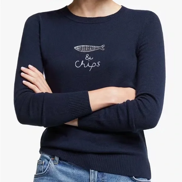 Boden Estella Fish and Chips Sweater - Picture 3 of 8